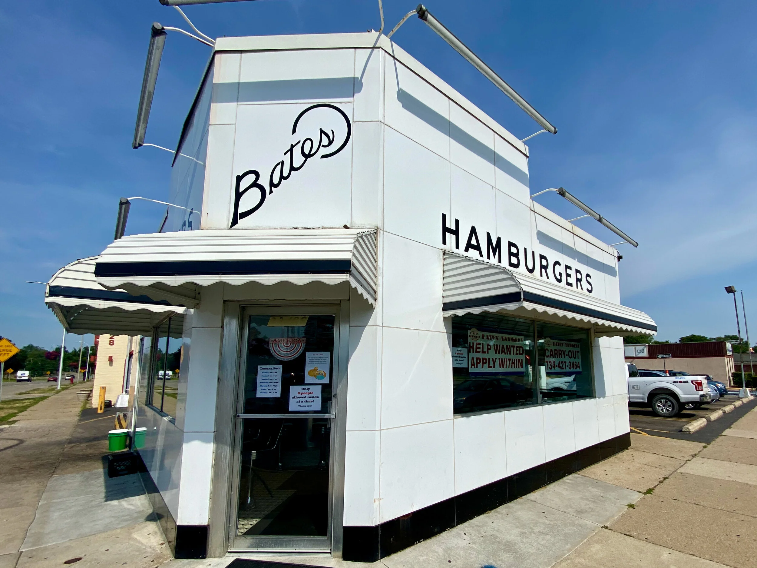 The Bates' Burgers building in Livonia